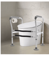Adjustable Toilet safety Rails for bathroom for Pregnant women, and for the Elderly and Disabled. GrippLyfe.com