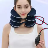 Cervical Neck Traction Device for chronic neck & shoulder alignment pain, inflatable trench collar for neck relief GrippLyfe.com