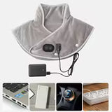Neck heating pad with shoulder wrap for cramps, pain and fatigue relief. GrippLyfe