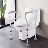 Adjustable Toilet safety Rails for bathroom for Pregnant women, and for the Elderly and Disabled. GrippLyfe.com
