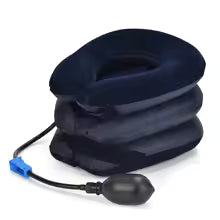 Cervical Neck Traction Device for chronic neck & shoulder alignment pain, inflatable trench collar for neck relief GrippLyfe.com
