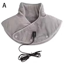 Neck heating pad with shoulder wrap for cramps, pain and fatigue relief. GrippLyfe
