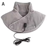 Neck heating pad with shoulder wrap for cramps, pain and fatigue relief. GrippLyfe