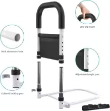 Bed rails with Grab Handle and Storage Pocket for the Elderly, Handicapped, or Pregnant Women. GrippLyfe