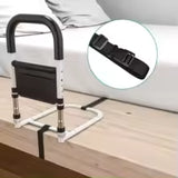 Bed rails with Grab Handle and Storage Pocket for the Elderly, Handicapped, or Pregnant Women. GrippLyfe