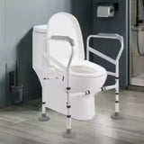 Adjustable Toilet safety Rails for bathroom for Pregnant women, and for the Elderly and Disabled. GrippLyfe.com
